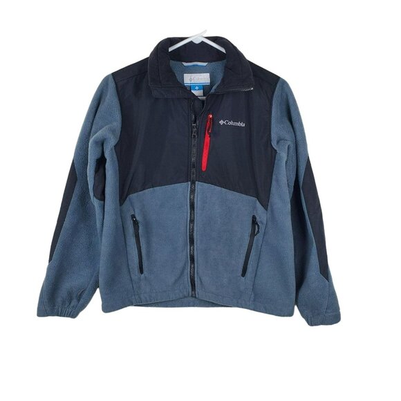 Columbia Big Boys Ballistic Fleece Jacket Size 14/16 Blue WB6004 Full Zip Snow - Picture 1 of 8